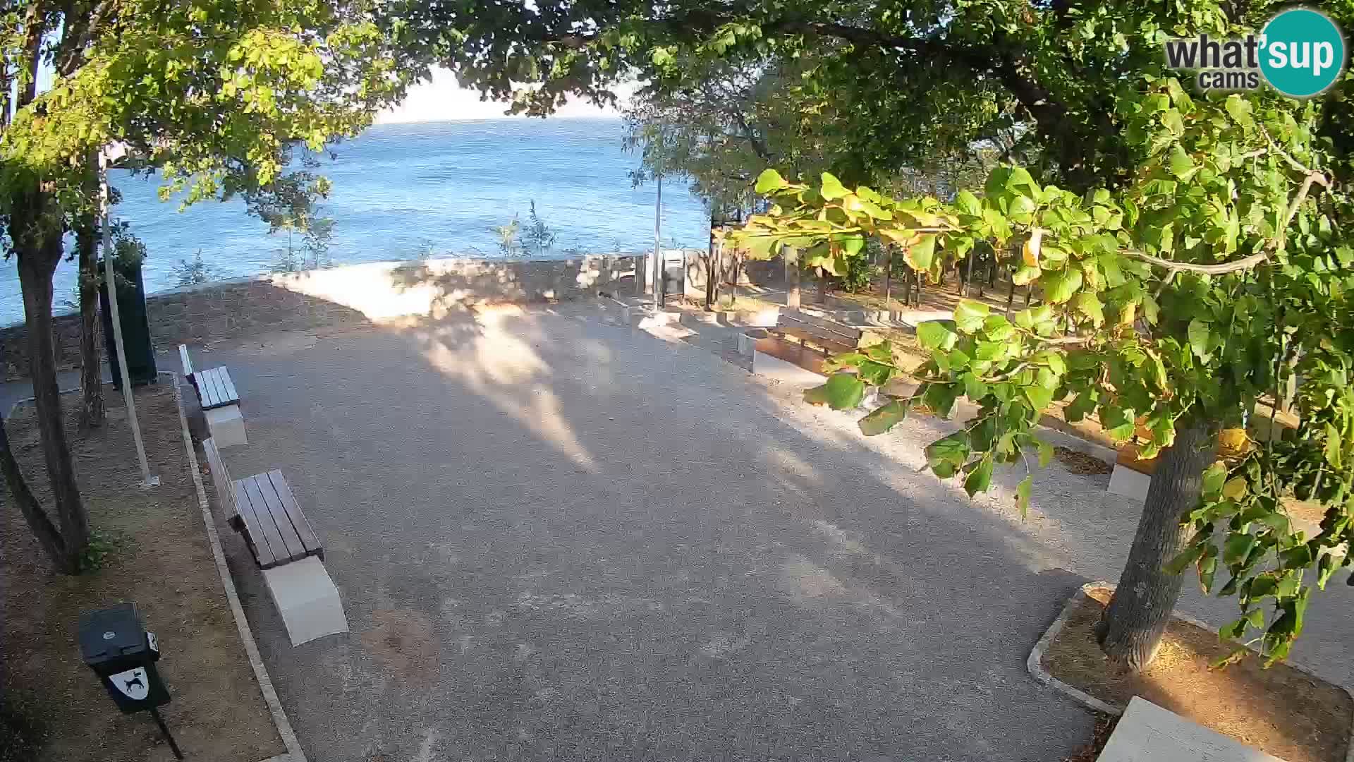 Senj Live Webcam – Schriftstellerpark und Velebit-Kanal
