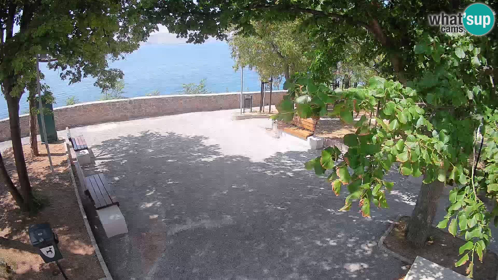 Senj Live Webcam – Schriftstellerpark und Velebit-Kanal