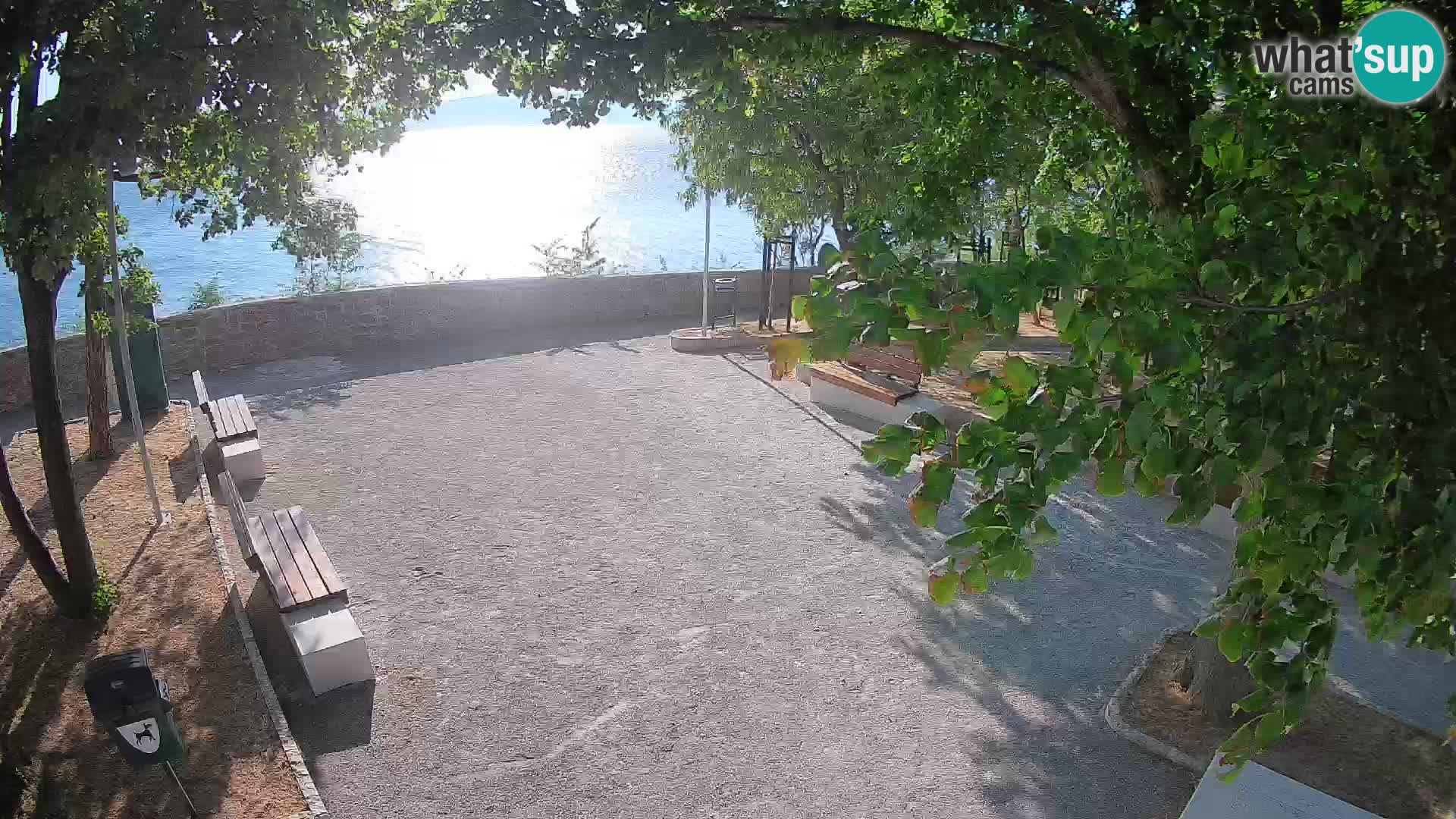 Senj Live Cam – Writers’ Park and the Velebit Channel