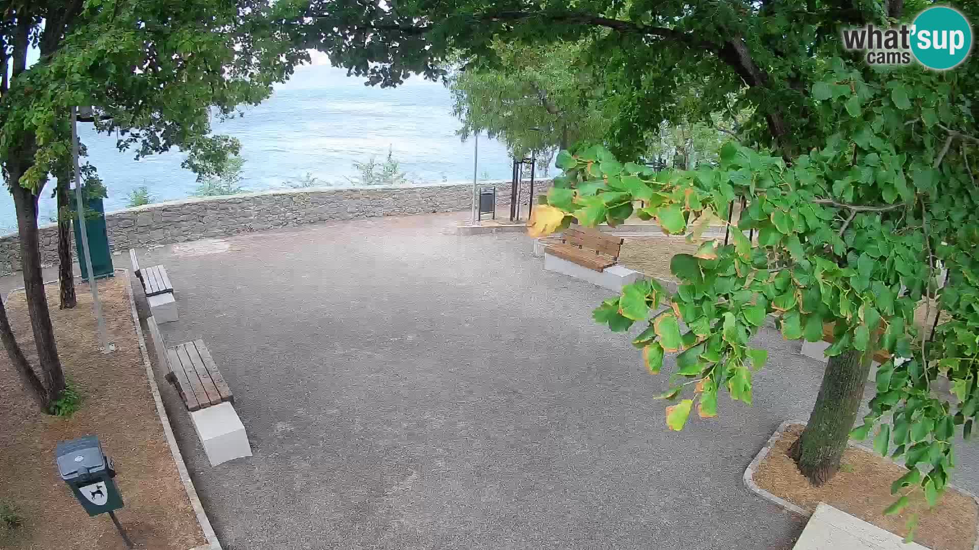 Senj Live Webcam – Schriftstellerpark und Velebit-Kanal