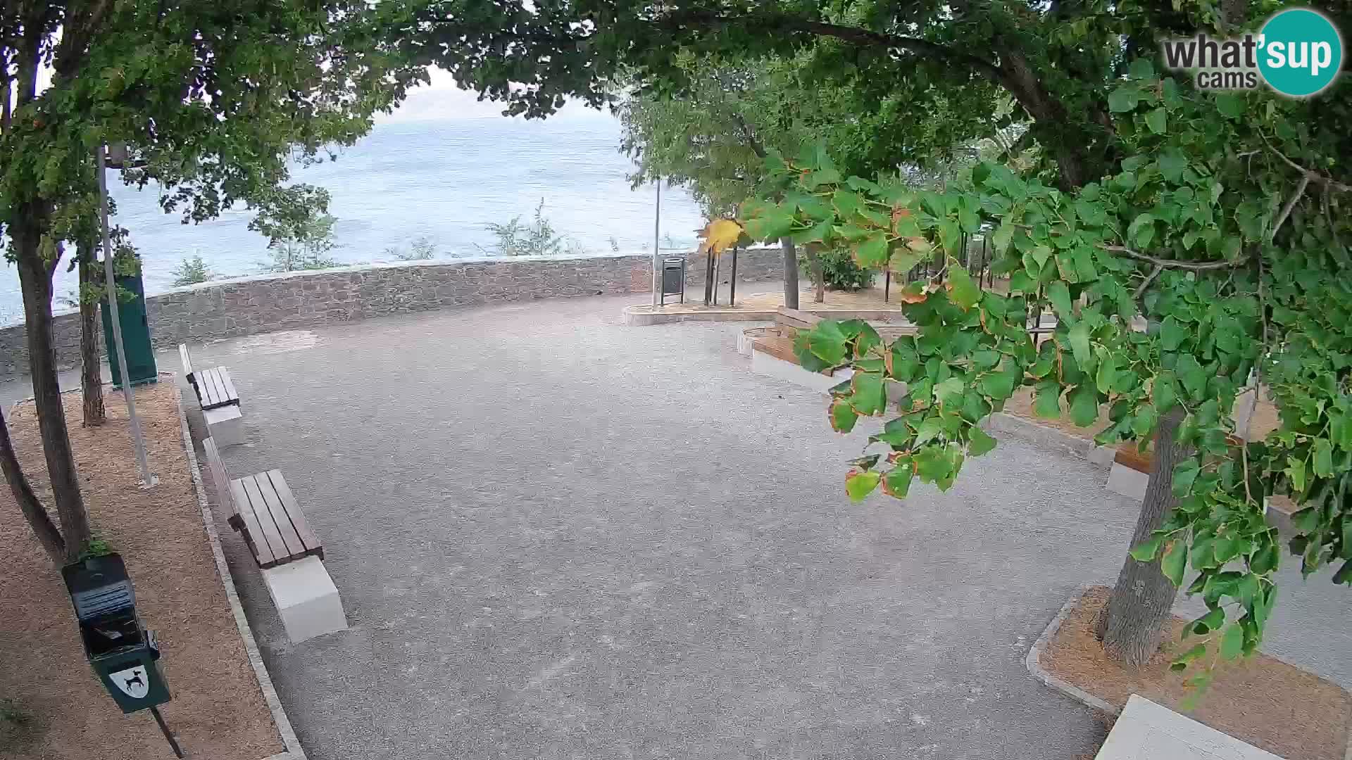 Senj Live Webcam – Schriftstellerpark und Velebit-Kanal