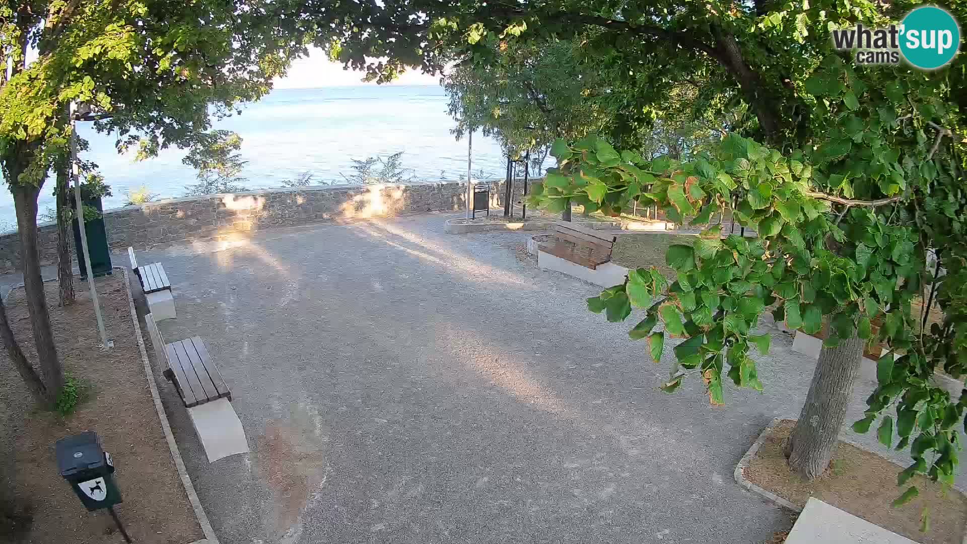 Senj Live Webcam – Schriftstellerpark und Velebit-Kanal