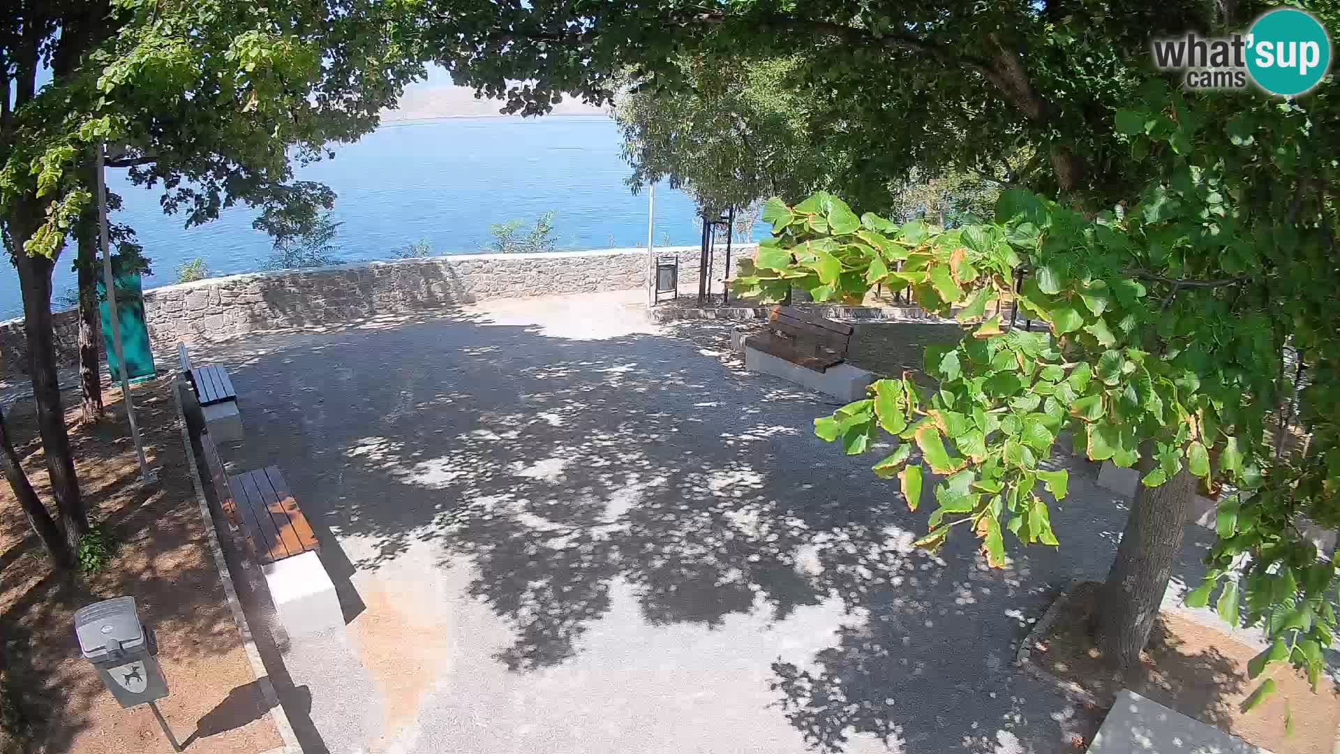 Senj Live Webcam – Schriftstellerpark und Velebit-Kanal