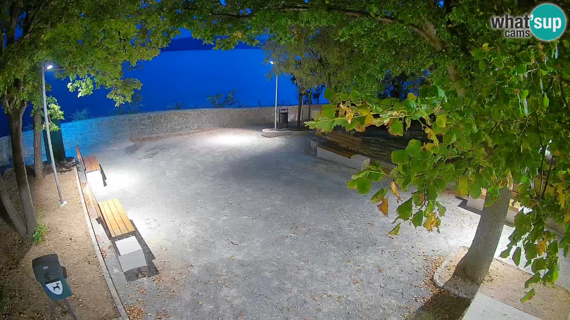 Senj Live Webcam – Schriftstellerpark und Velebit-Kanal