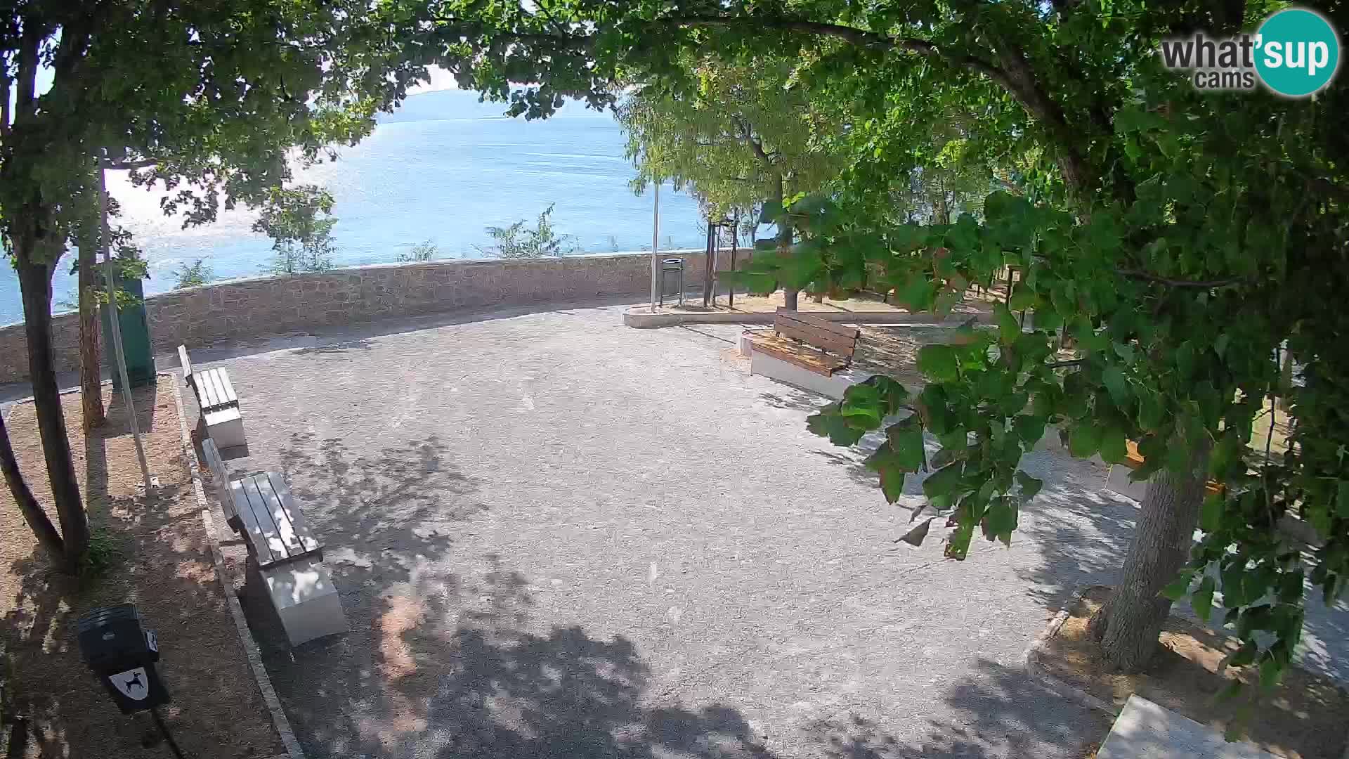 Senj Live Webcam – Schriftstellerpark und Velebit-Kanal