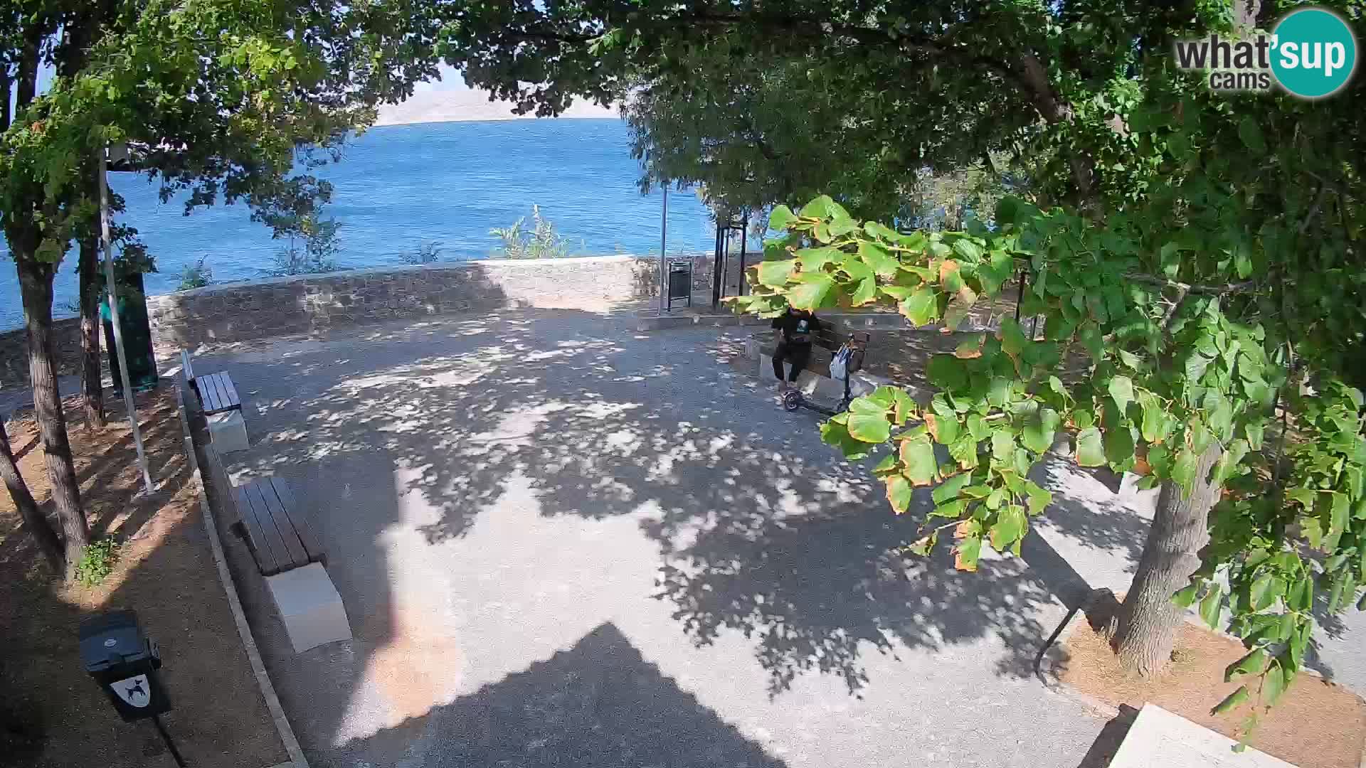 Senj Live Cam – Writers’ Park and the Velebit Channel