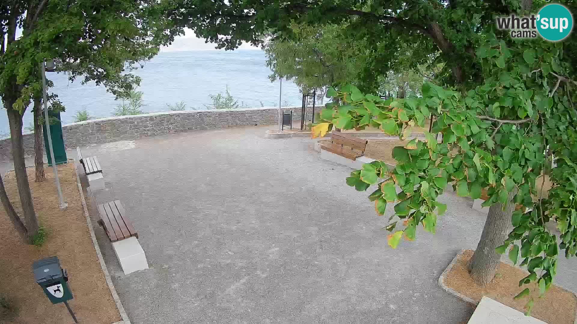 Senj Live Cam – Writers’ Park and the Velebit Channel