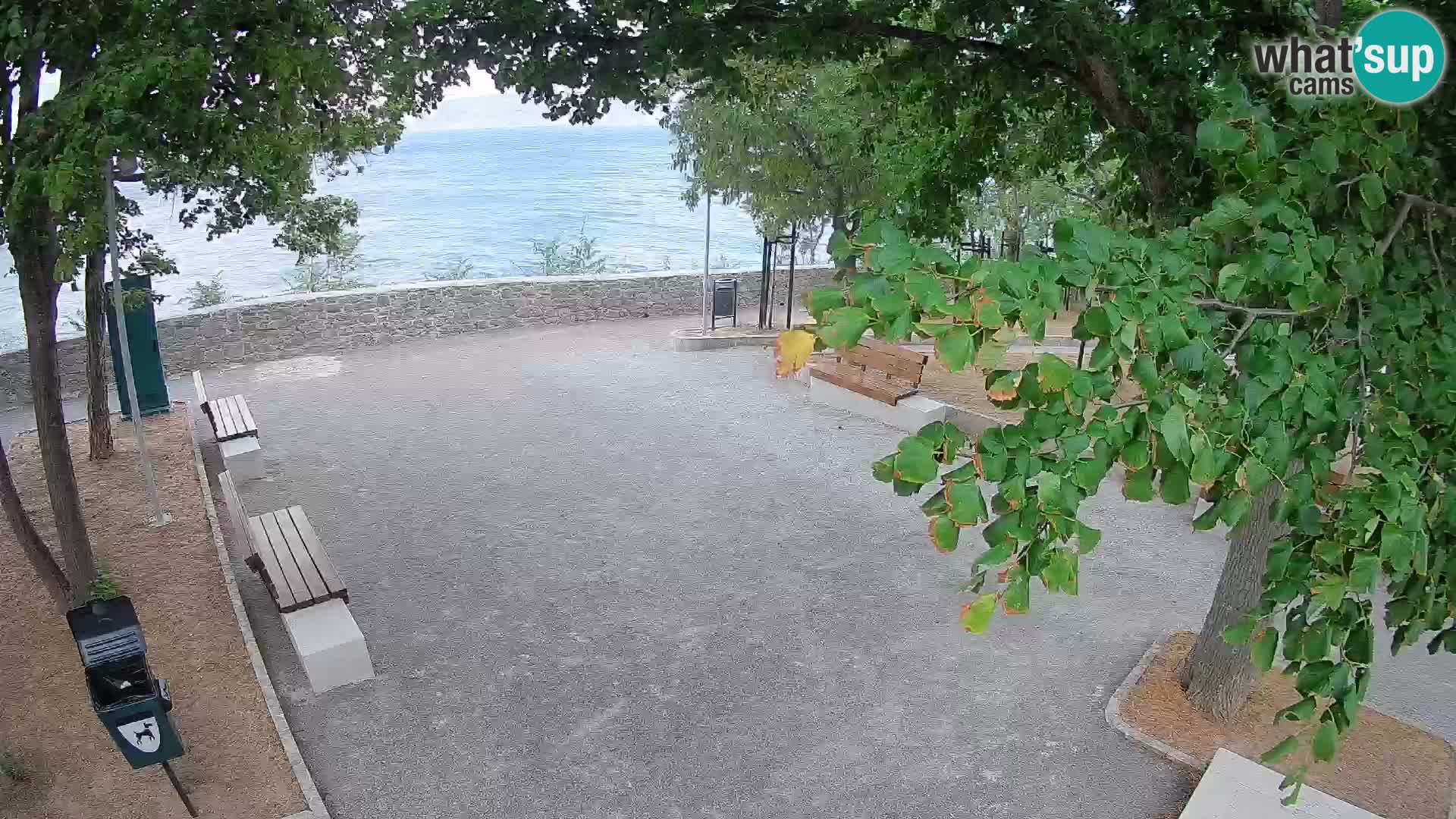 Senj Live Webcam – Schriftstellerpark und Velebit-Kanal