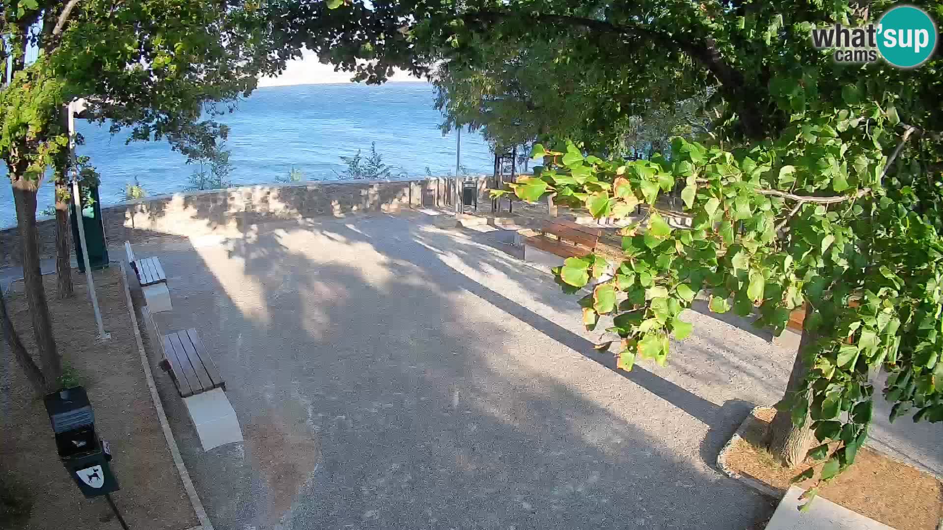 Senj Live Webcam – Schriftstellerpark und Velebit-Kanal