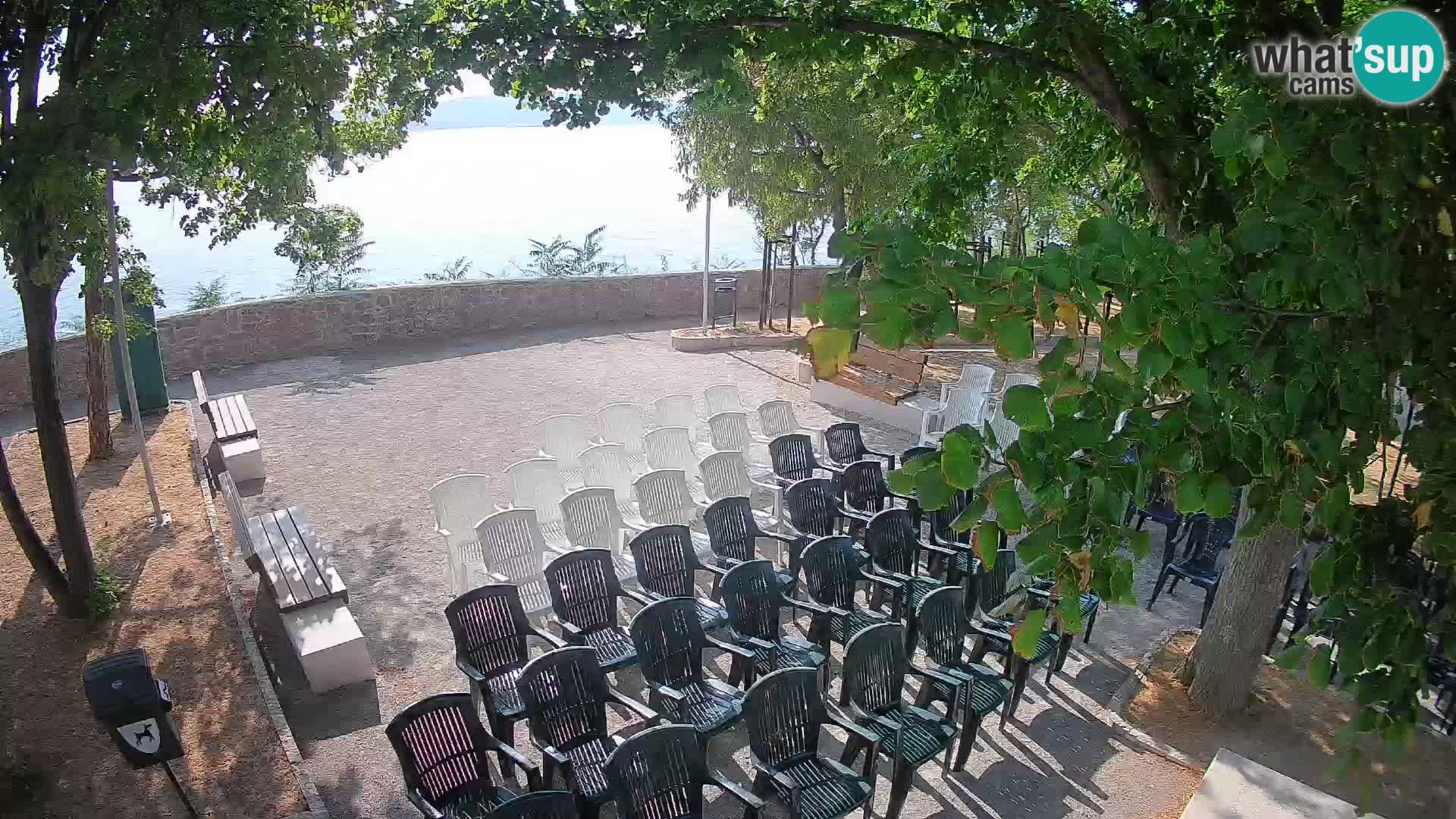 Senj Live Webcam – Schriftstellerpark und Velebit-Kanal