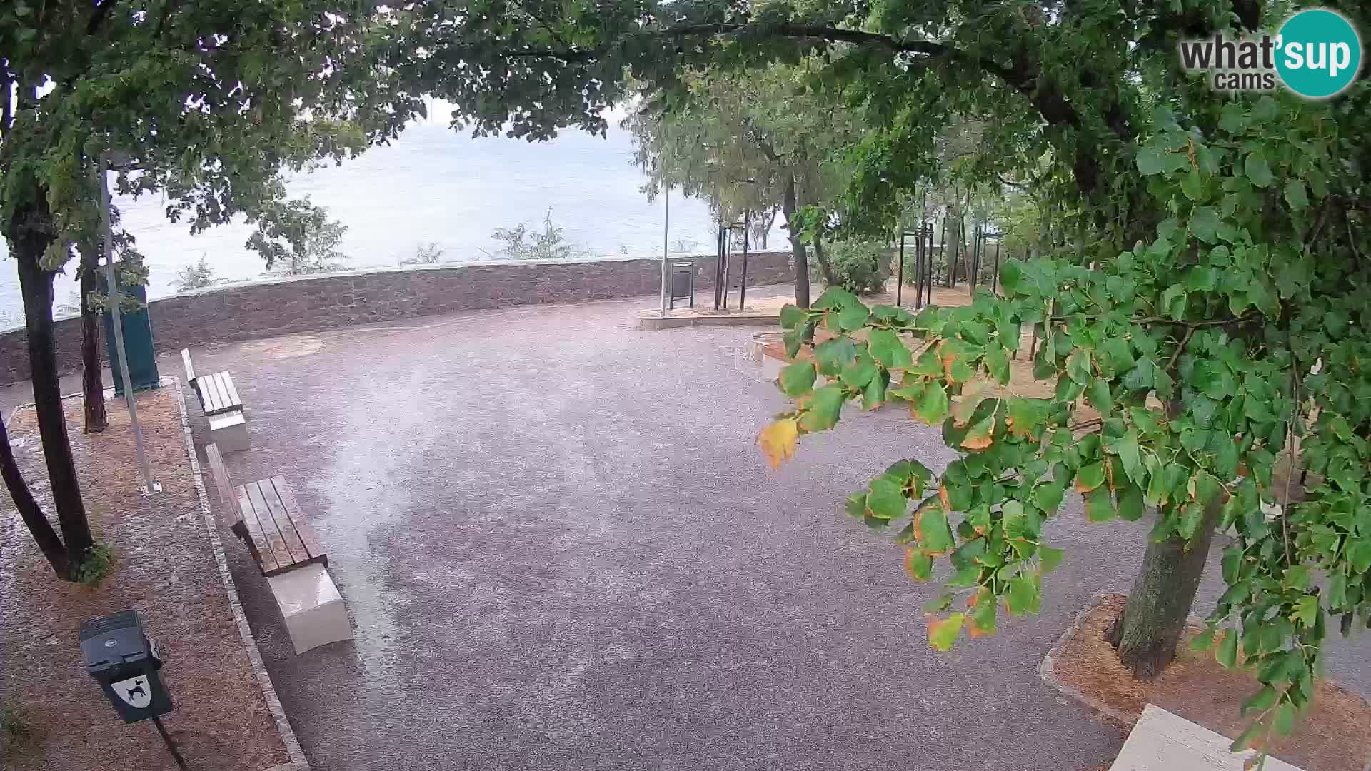 Senj Live Webcam – Schriftstellerpark und Velebit-Kanal