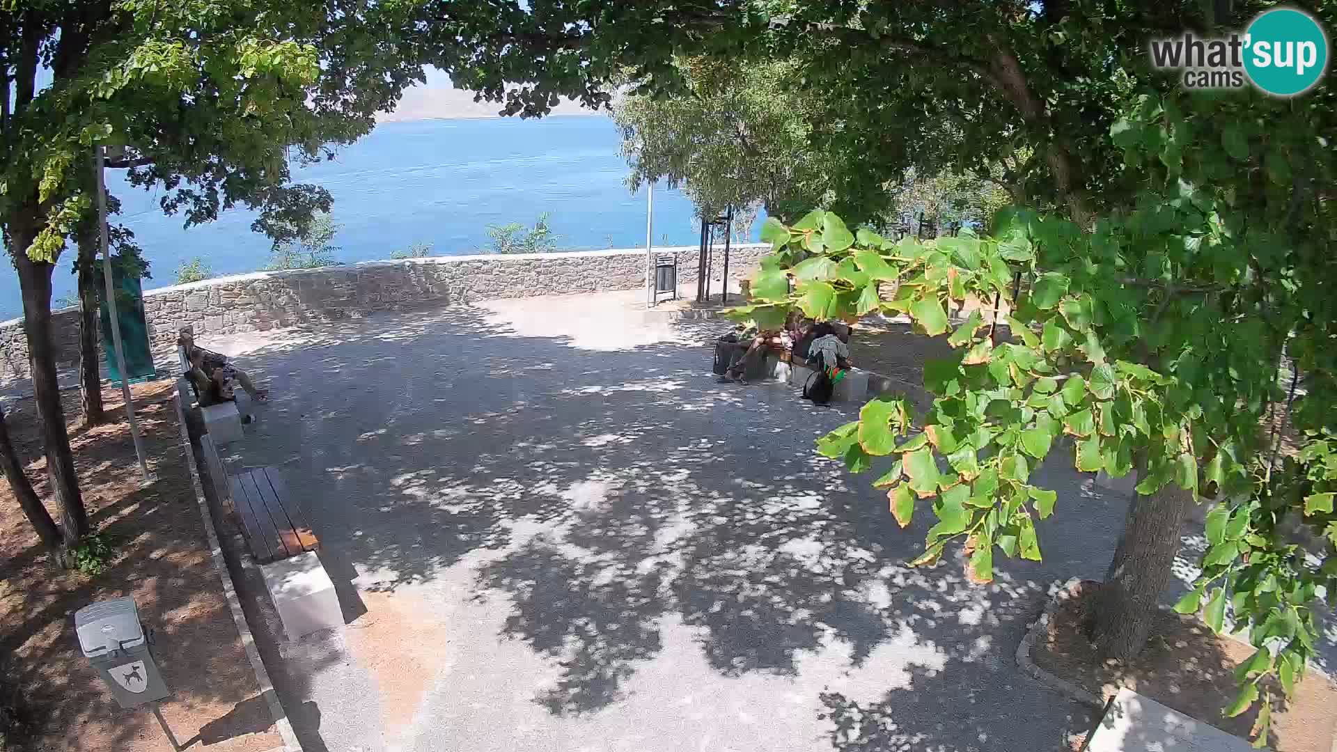Senj Live Webcam – Schriftstellerpark und Velebit-Kanal