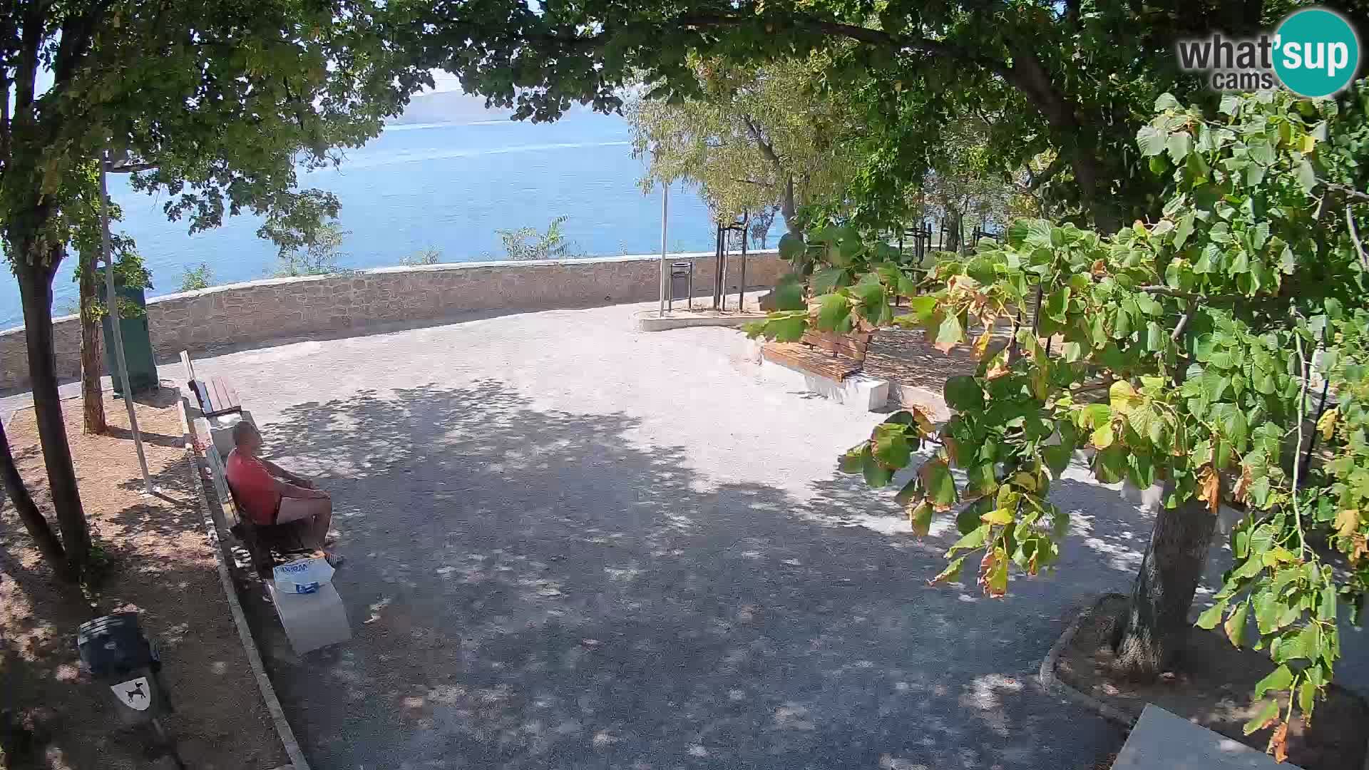 Webcam Senj en direct – Parc des Écrivains et canal du Velebit