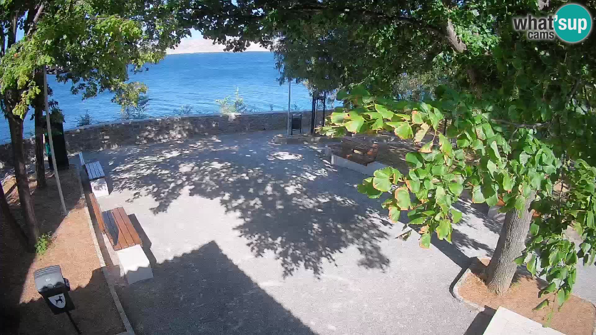 Senj Live Cam – Writers’ Park and the Velebit Channel