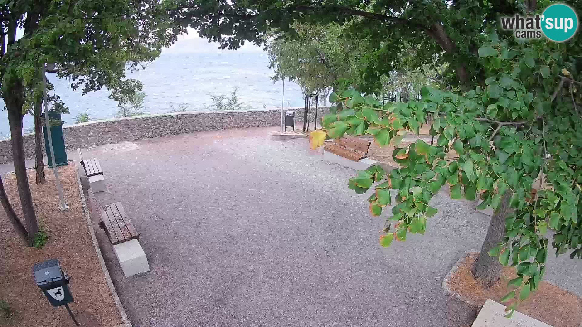 Senj Live Webcam – Schriftstellerpark und Velebit-Kanal