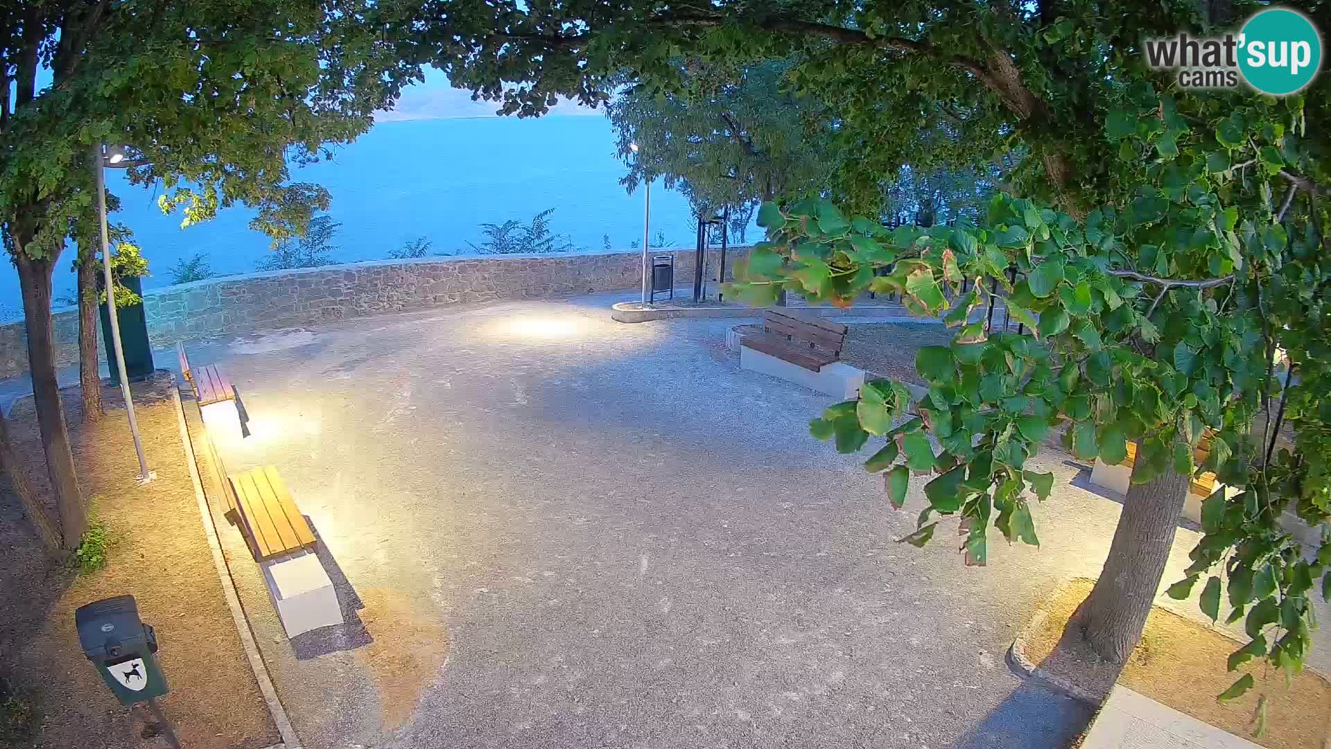 Senj Live Cam – Writers’ Park and the Velebit Channel