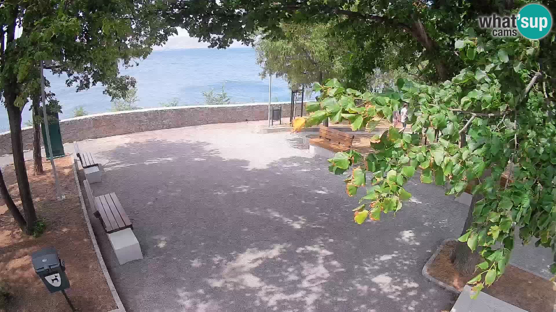 Senj Live Webcam – Schriftstellerpark und Velebit-Kanal