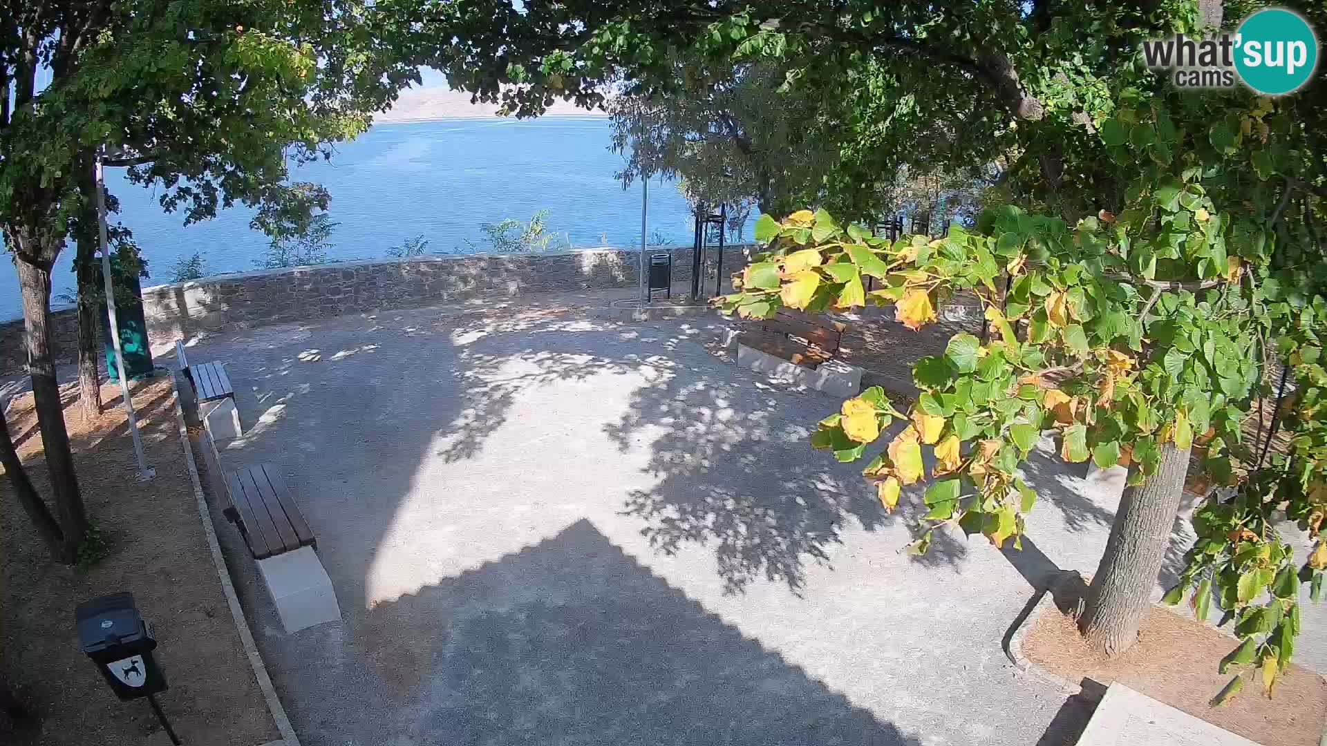 Senj Live Webcam – Schriftstellerpark und Velebit-Kanal