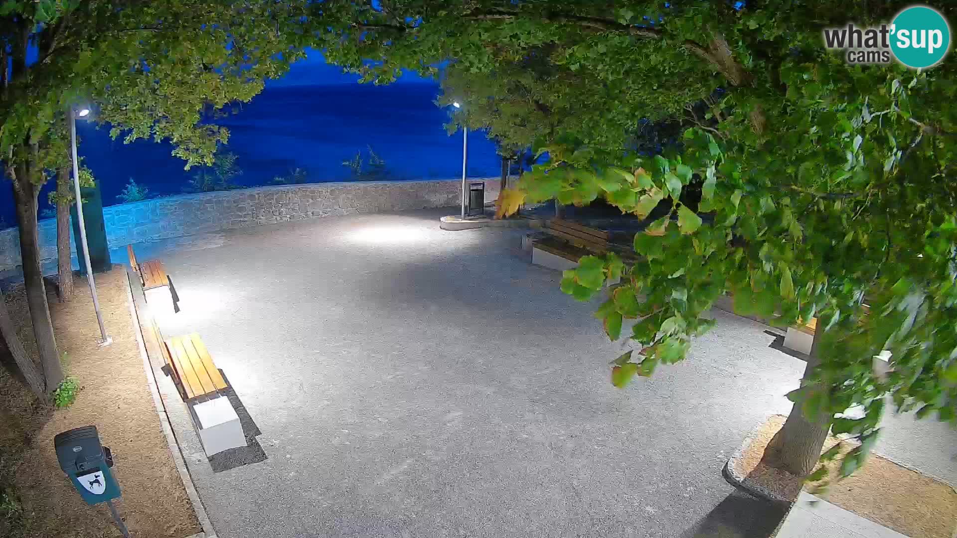 Senj Live Webcam – Schriftstellerpark und Velebit-Kanal