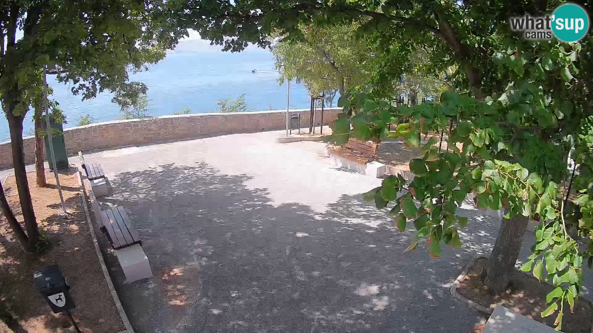 Senj Live Cam – Writers’ Park and the Velebit Channel