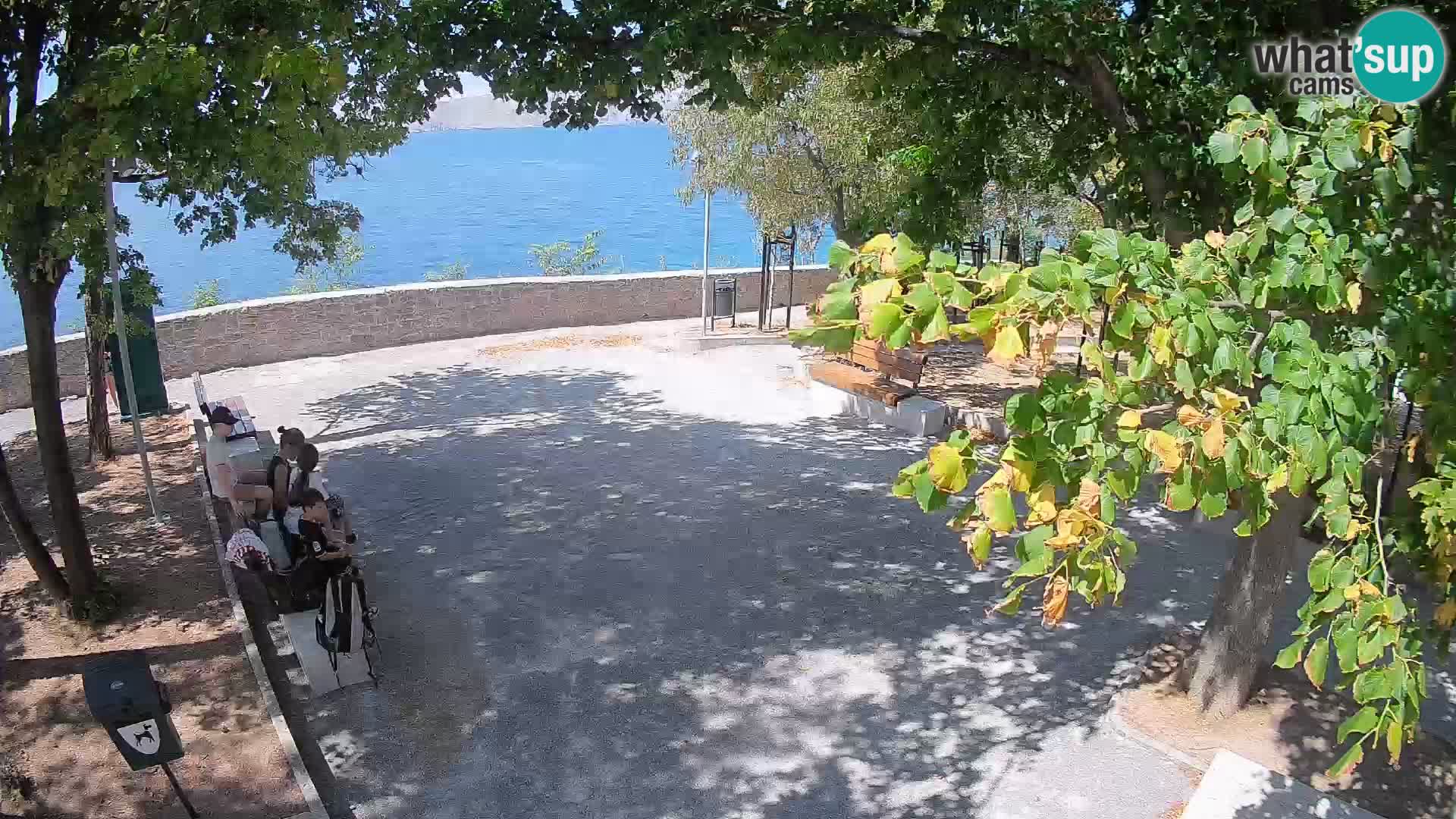 Webcam Senj en direct – Parc des Écrivains et canal du Velebit