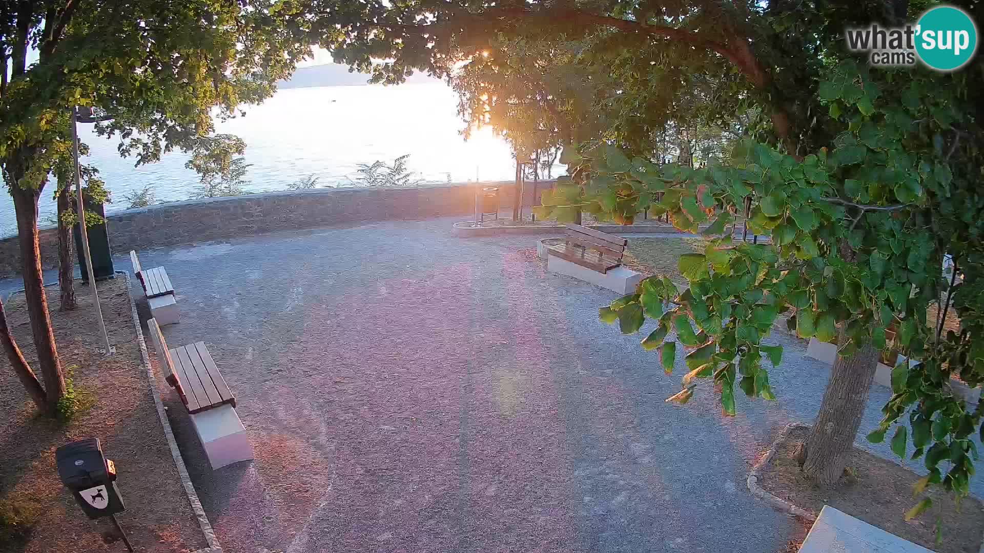 Senj Live Webcam – Schriftstellerpark und Velebit-Kanal