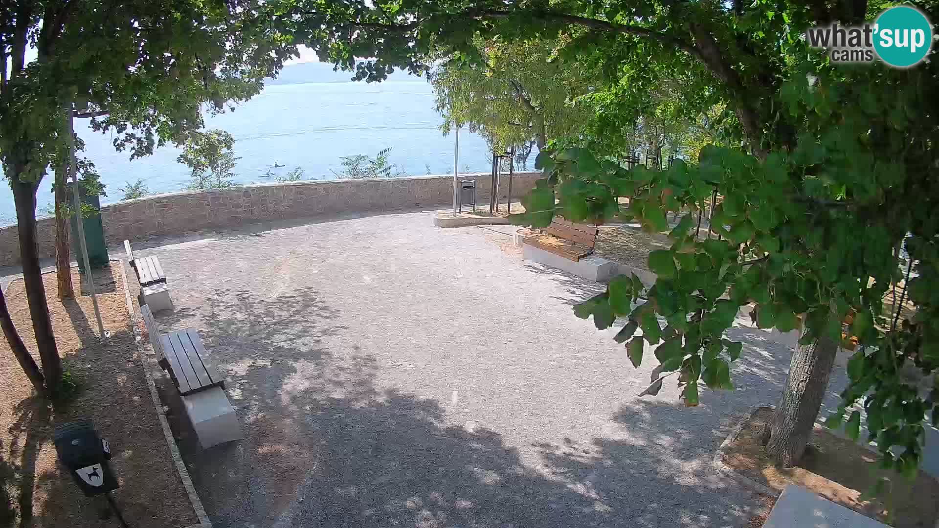 Senj Live Cam – Writers’ Park and the Velebit Channel