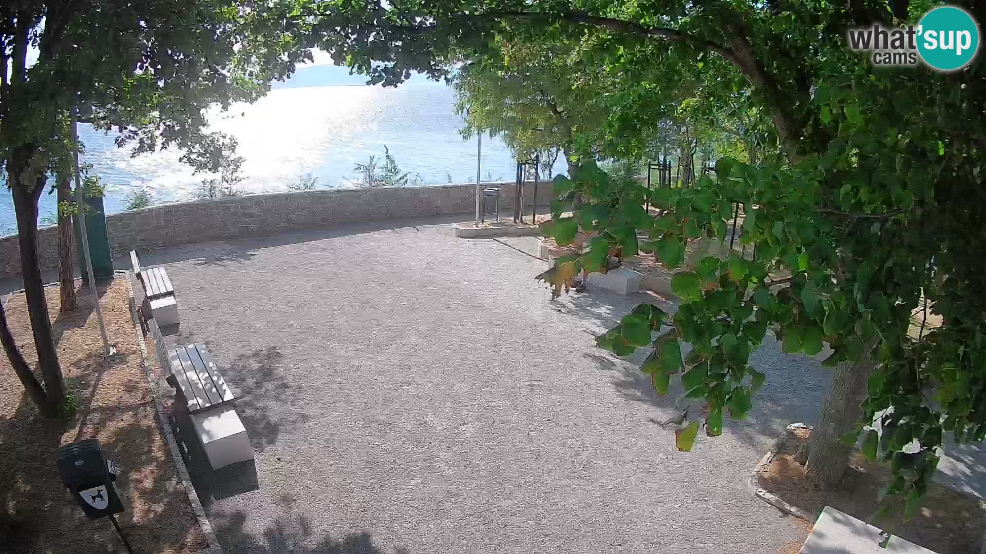 Senj Live Webcam – Schriftstellerpark und Velebit-Kanal
