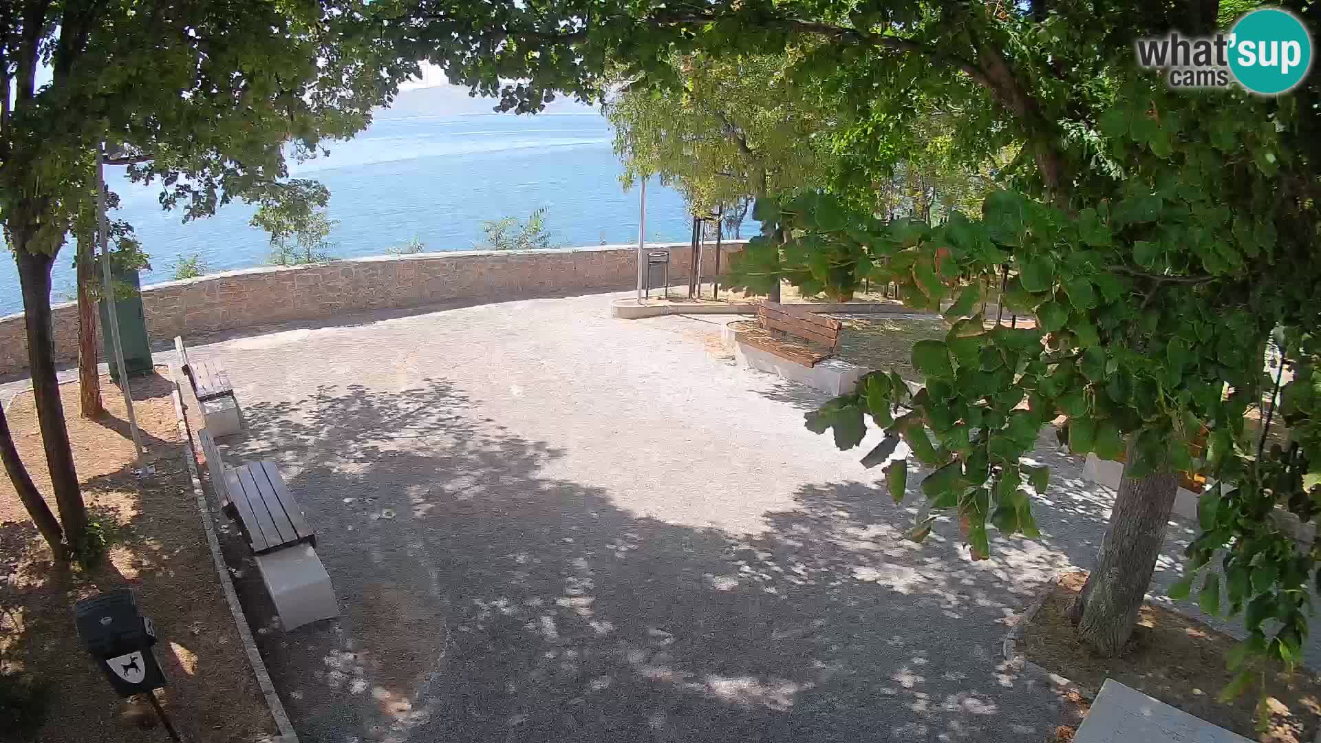 Senj Live Cam – Writers’ Park and the Velebit Channel