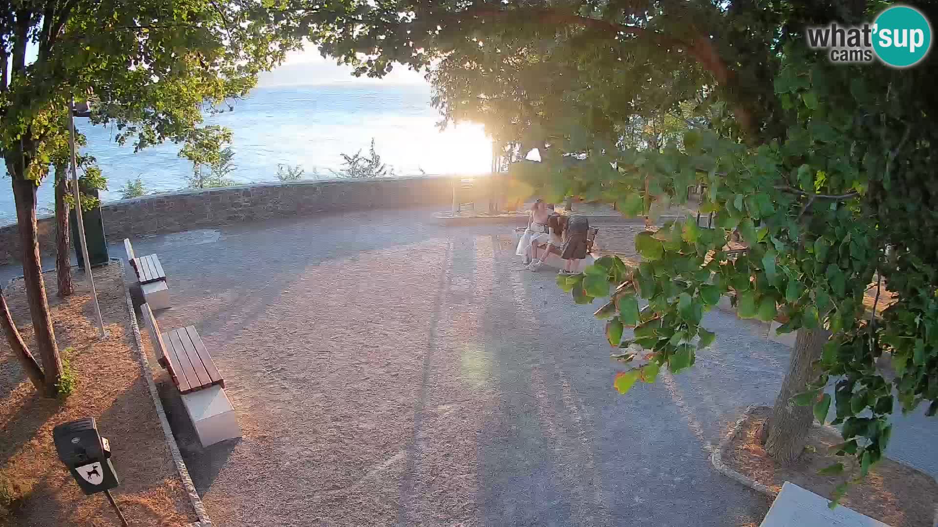 Senj Live Webcam – Schriftstellerpark und Velebit-Kanal