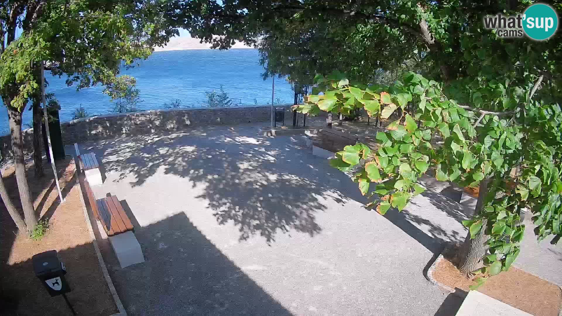 Senj Live Cam – Writers’ Park and the Velebit Channel