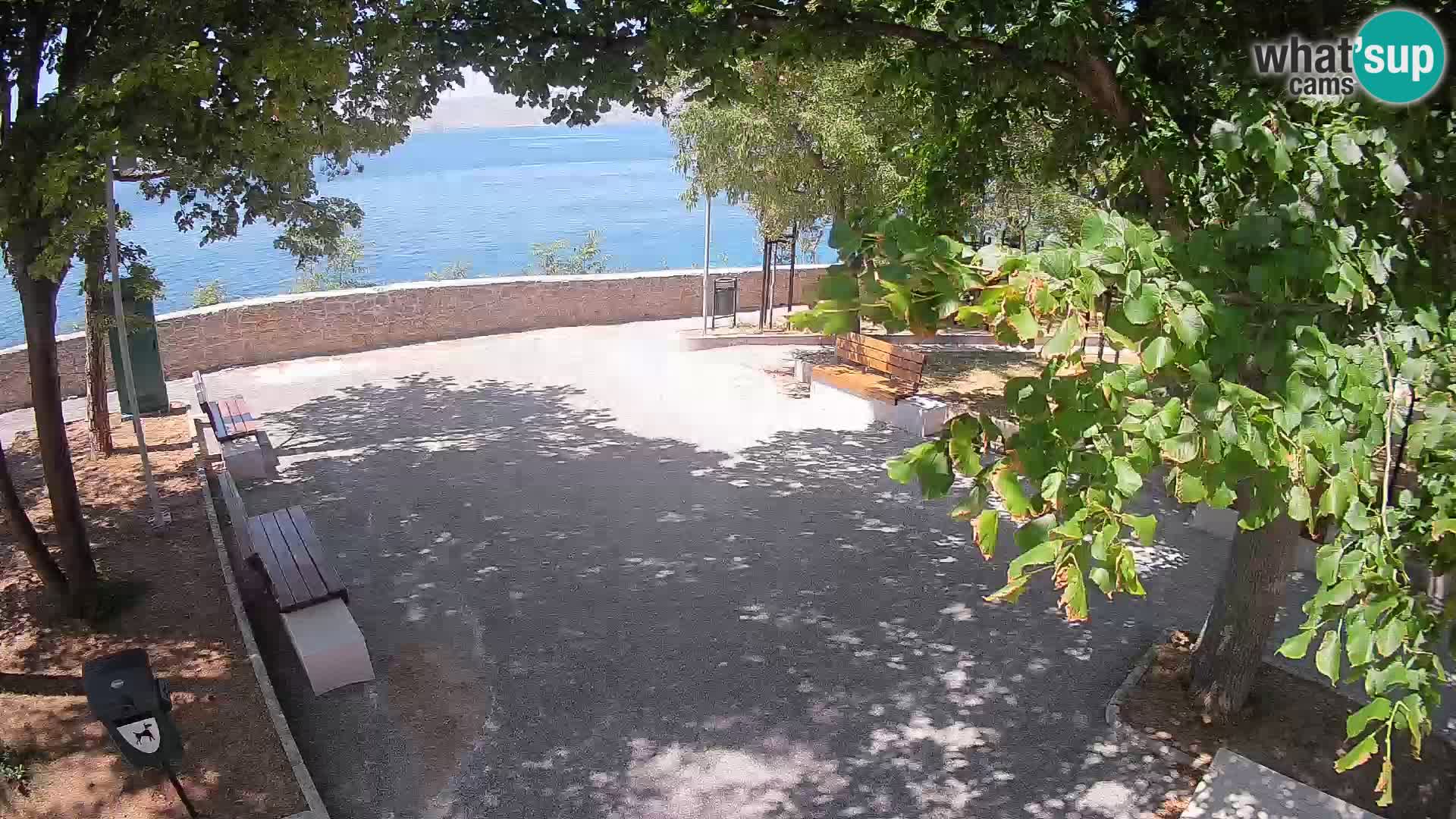 Senj Live Cam – Writers’ Park and the Velebit Channel