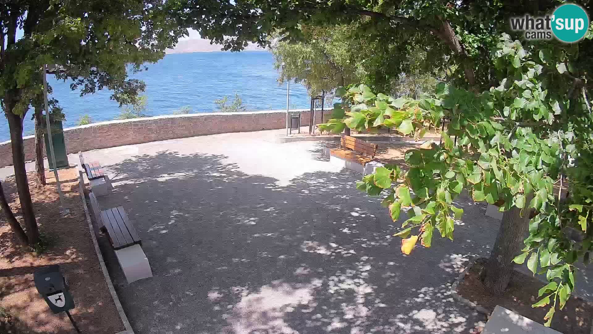 Senj Live Webcam – Schriftstellerpark und Velebit-Kanal