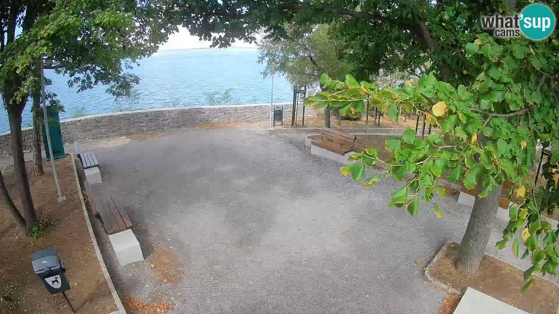 Webcam Senj en direct – Parc des Écrivains et canal du Velebit