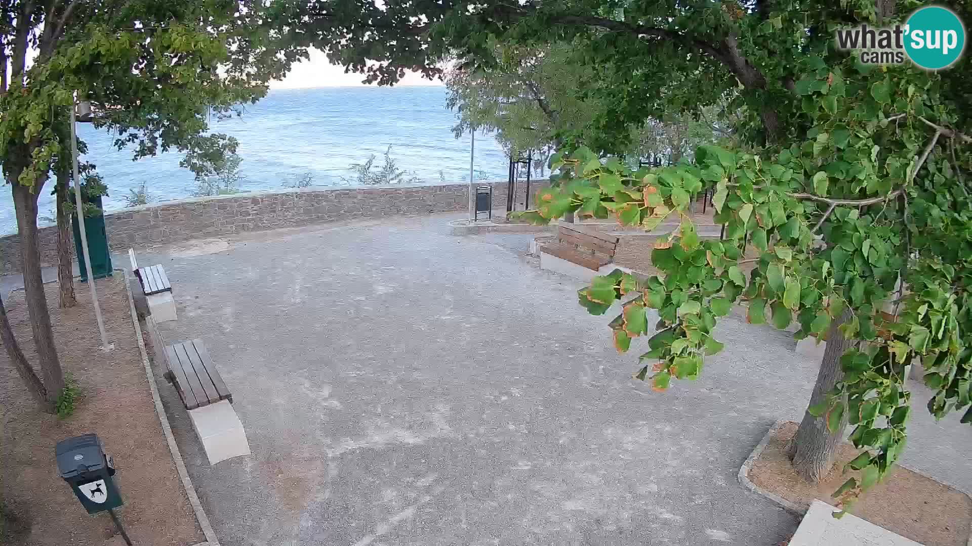 Senj Live Cam – Writers’ Park and the Velebit Channel