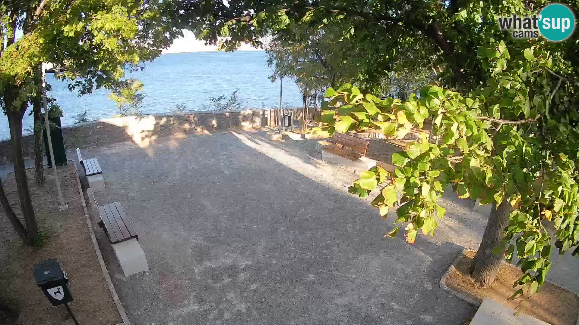 Senj Live Webcam – Schriftstellerpark und Velebit-Kanal