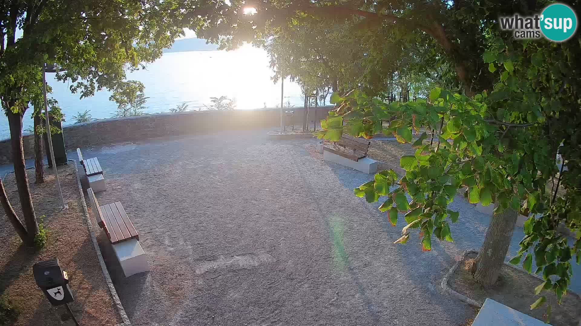 Senj Live Cam – Writers’ Park and the Velebit Channel