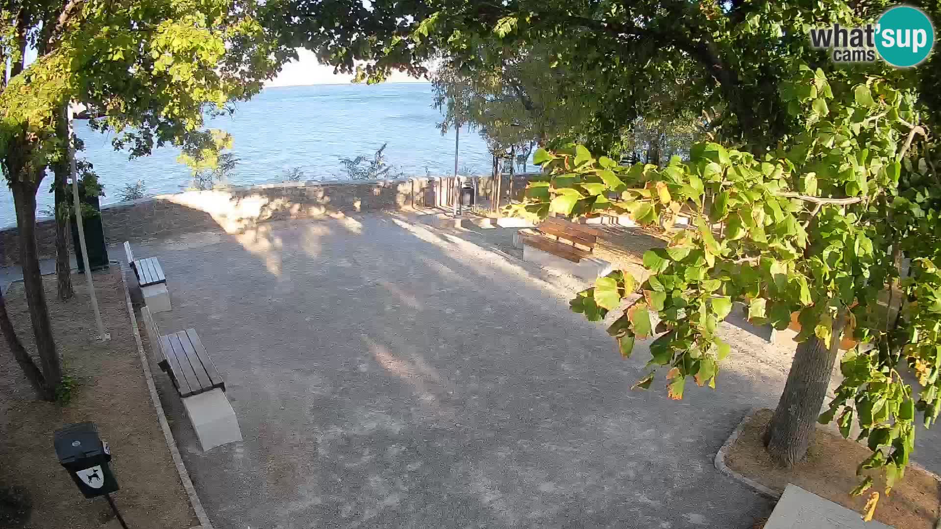 Senj Live Webcam – Schriftstellerpark und Velebit-Kanal