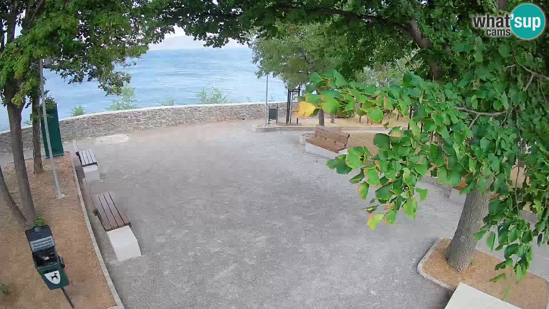 Senj Live Cam – Writers’ Park and the Velebit Channel