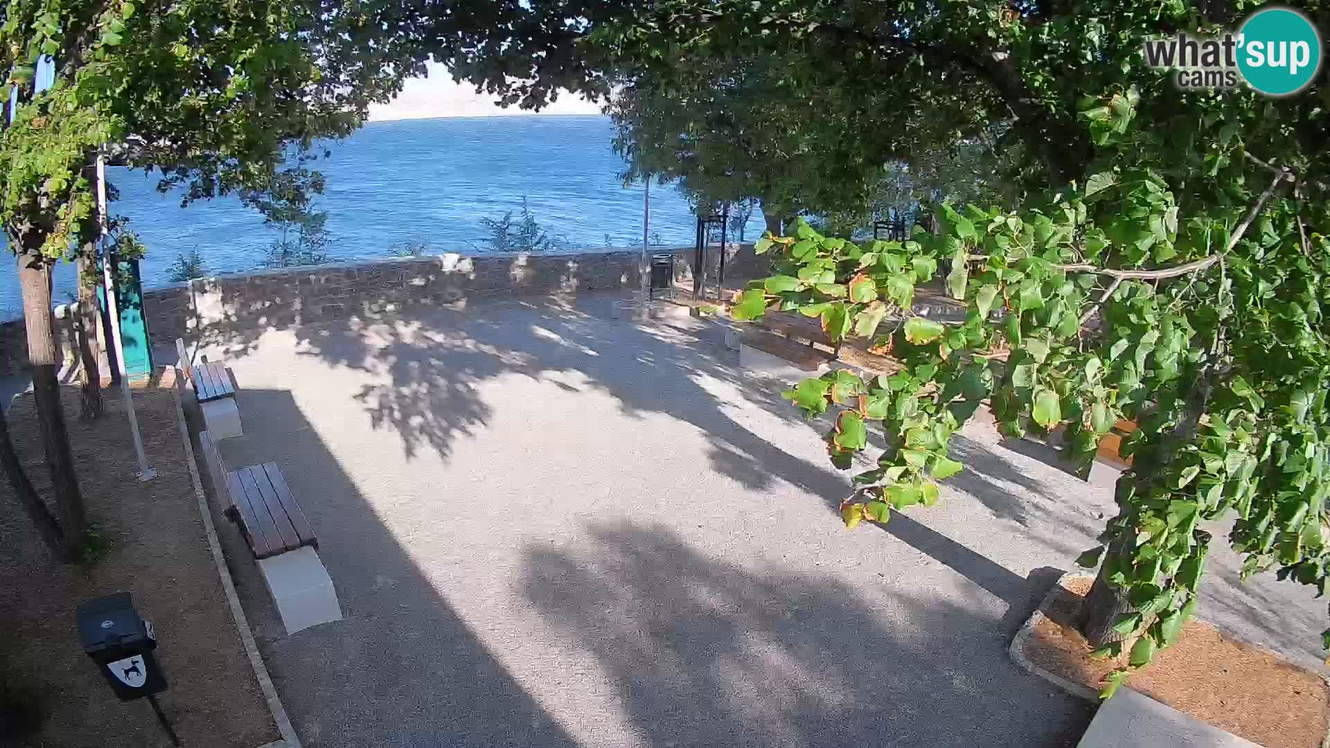 Senj Live Webcam – Schriftstellerpark und Velebit-Kanal