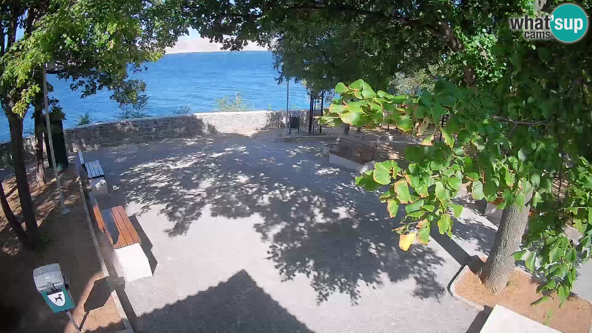 Senj Live Webcam – Schriftstellerpark und Velebit-Kanal