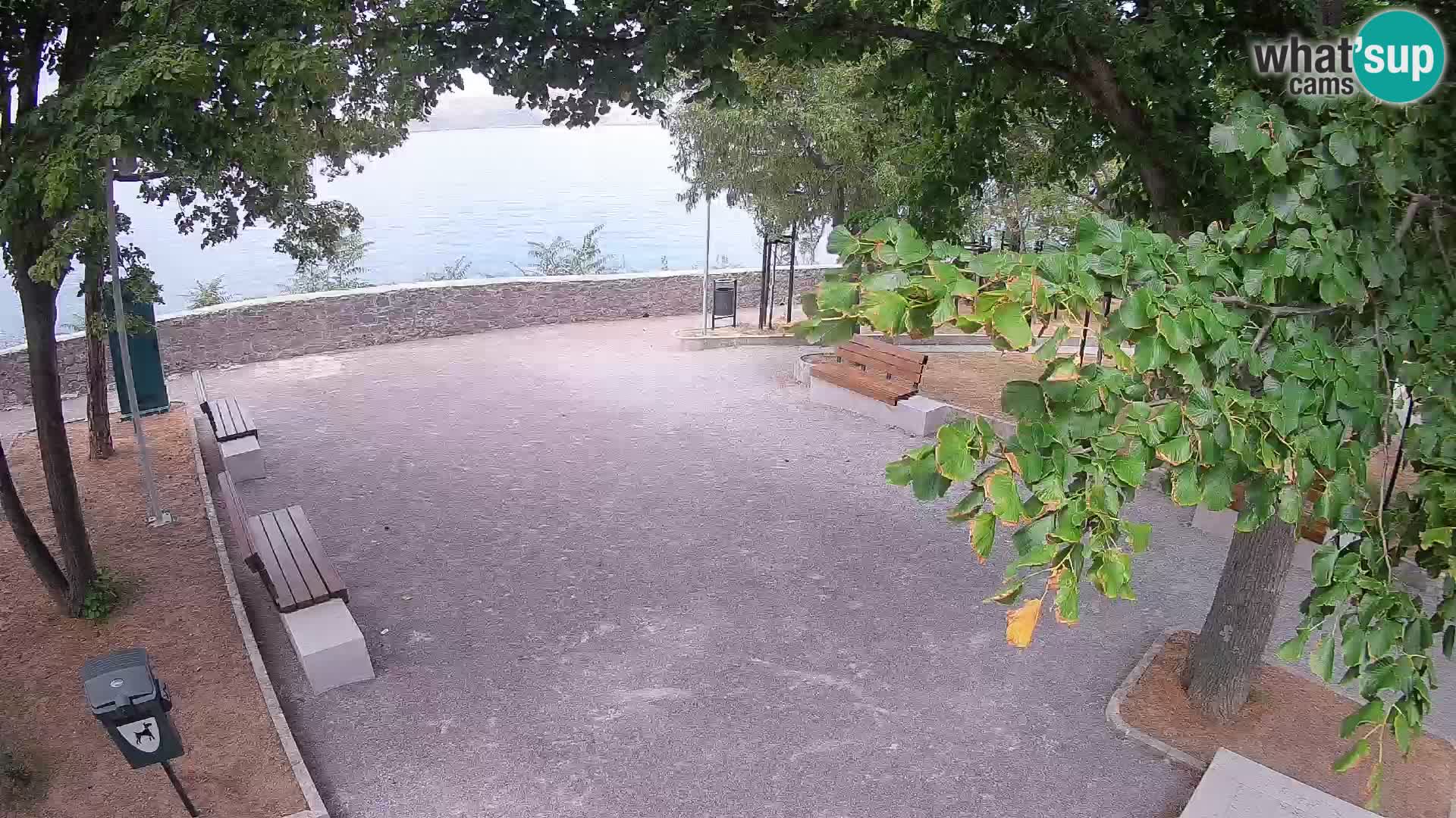 Senj Live Webcam – Schriftstellerpark und Velebit-Kanal