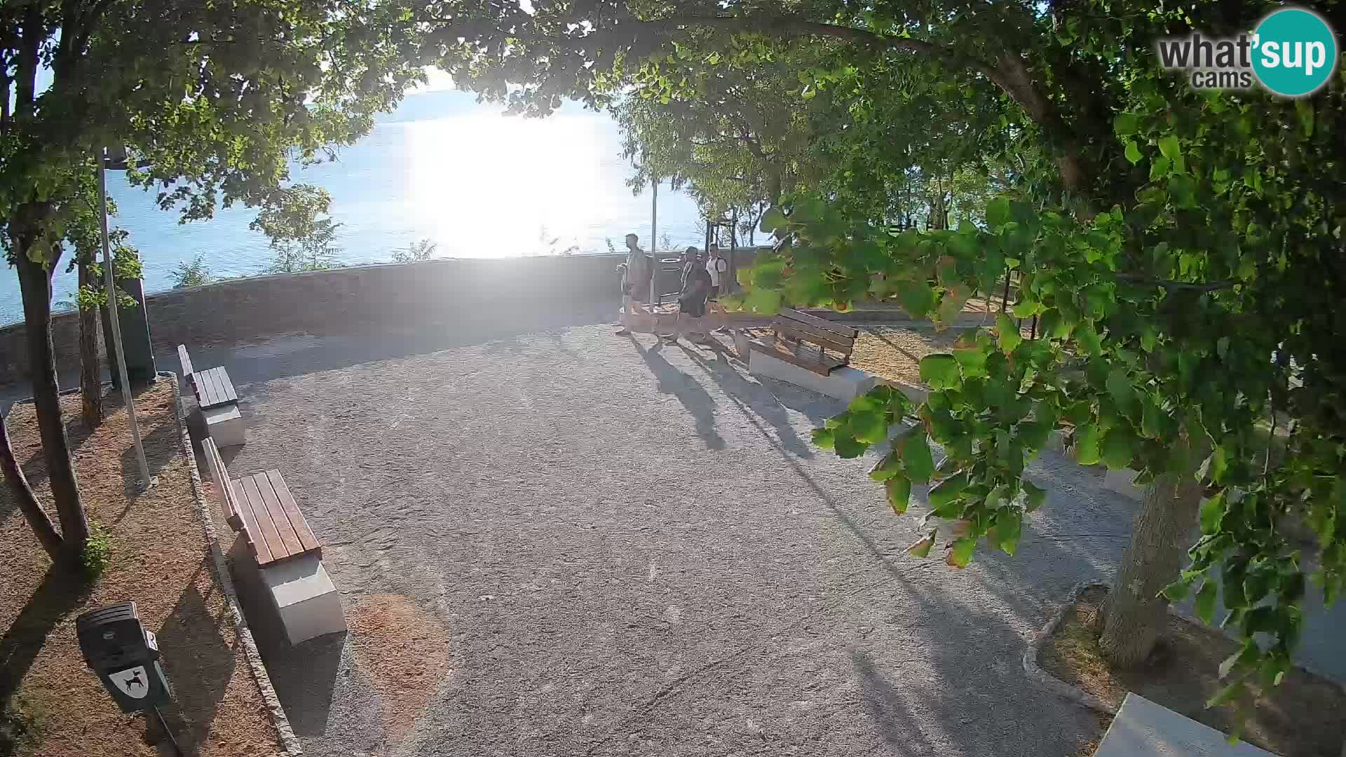 Senj Live Webcam – Schriftstellerpark und Velebit-Kanal