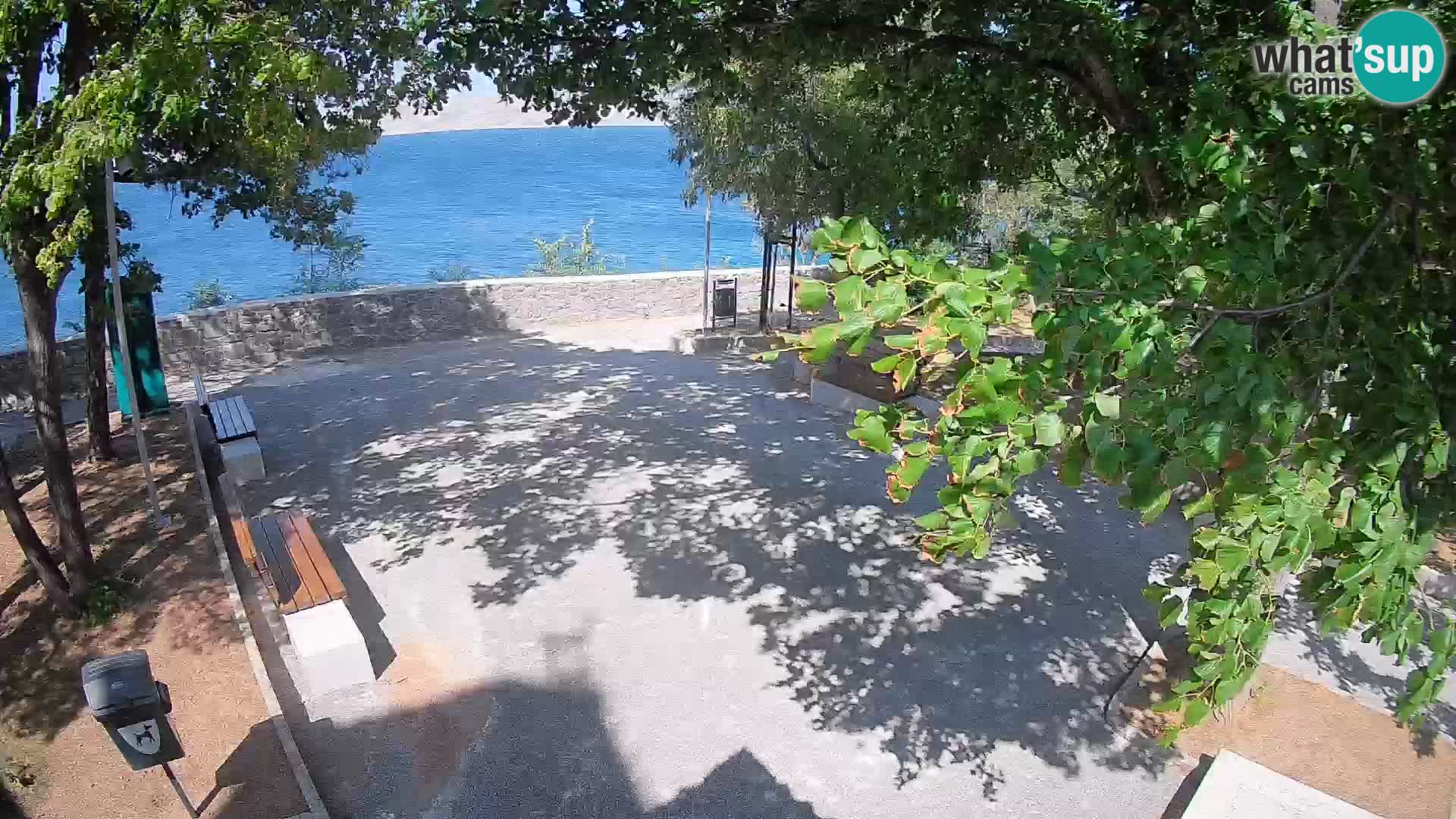 Senj Live Webcam – Schriftstellerpark und Velebit-Kanal