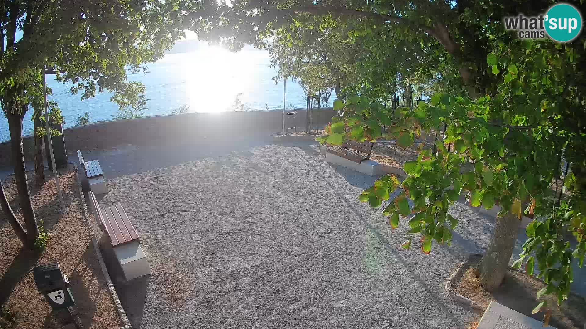 Senj Live Webcam – Schriftstellerpark und Velebit-Kanal