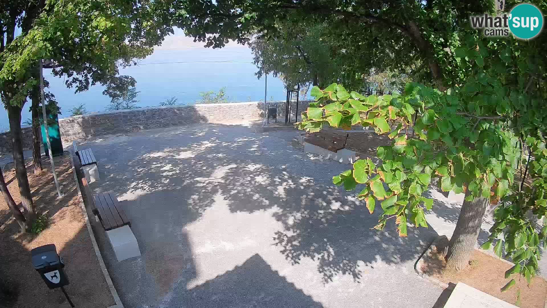 Senj Live Webcam – Schriftstellerpark und Velebit-Kanal
