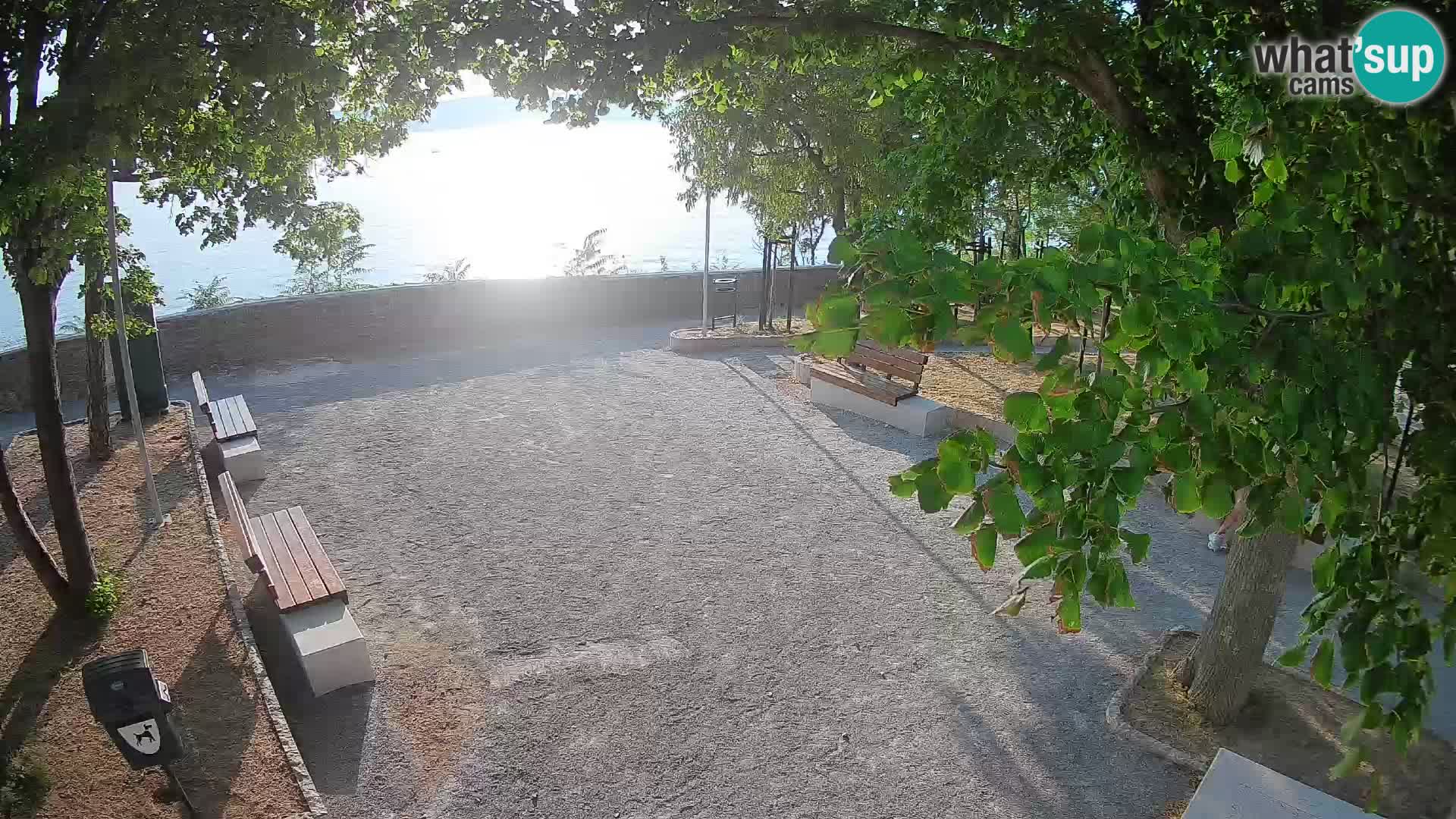 Senj Live Webcam – Schriftstellerpark und Velebit-Kanal