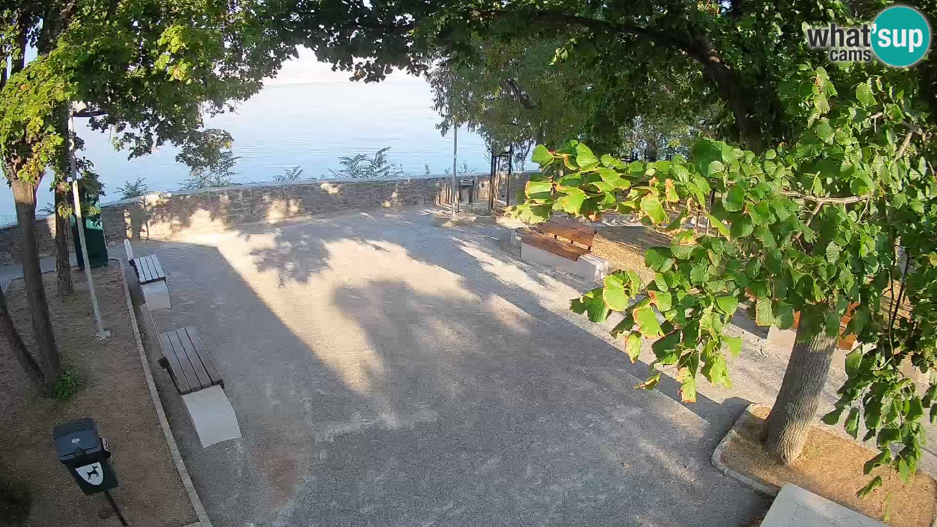 Senj Live Webcam – Schriftstellerpark und Velebit-Kanal