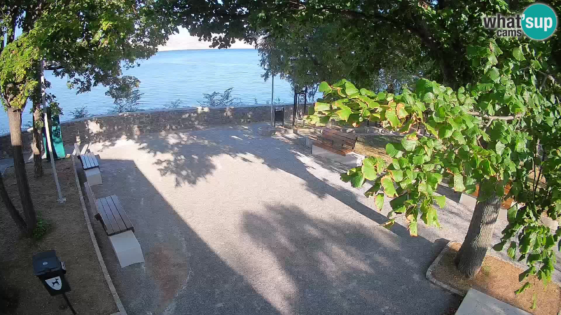 Senj Live Cam – Writers’ Park and the Velebit Channel