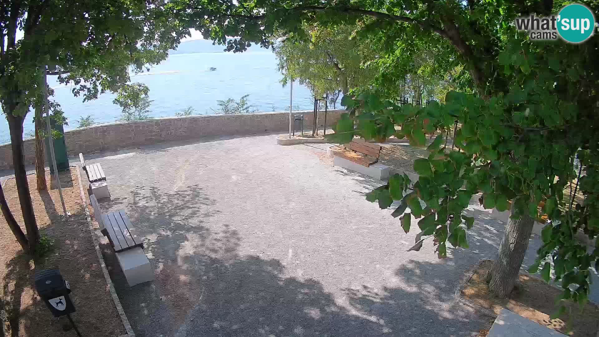 Senj Live Cam – Writers’ Park and the Velebit Channel